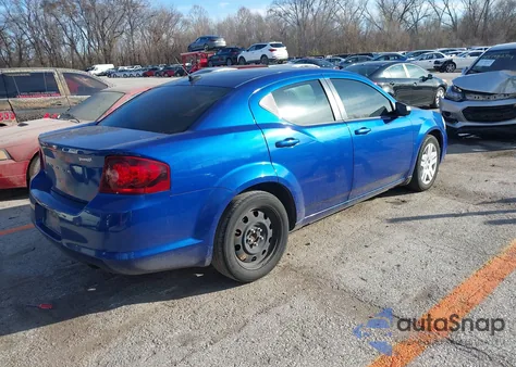 2013 Dodge Avenger Se из США, поврежденный, VIN 1C3CDZAB4DN581263